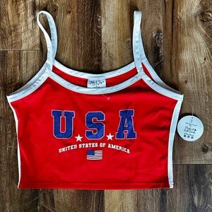 Jolie & Joy xl cropped USA tank top
